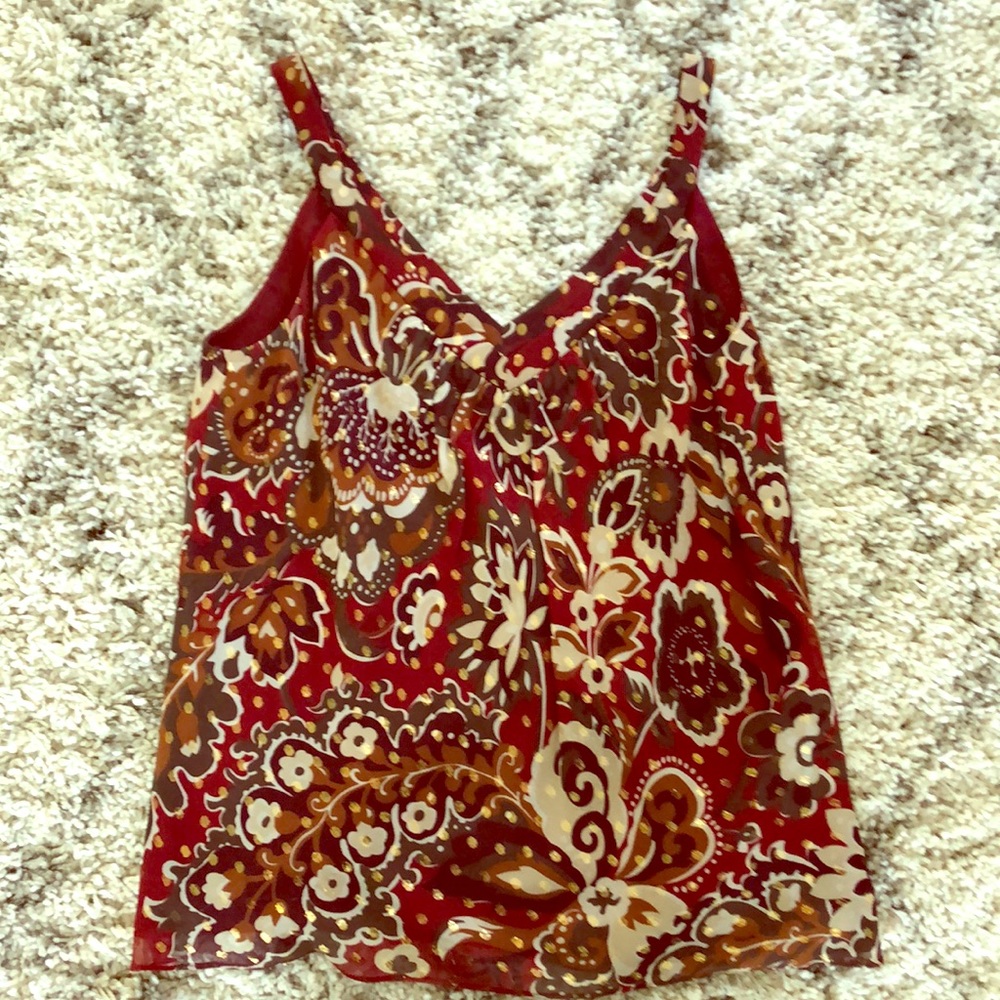 Ann Taylor silk and metallic size 2 tank